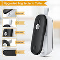 LVSSN SMART Mini Bag Sealer, 2 in 1 Heat Sealer with Cutter, Portable Resealer for Chip & Plastic Bags Food Storage (Batteries Included)
