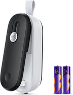 LVSSN SMART Mini Bag Sealer, 2 in 1 Heat Sealer with Cutter, Portable Resealer for Chip & Plastic Bags Food Storage (Batteries Included)