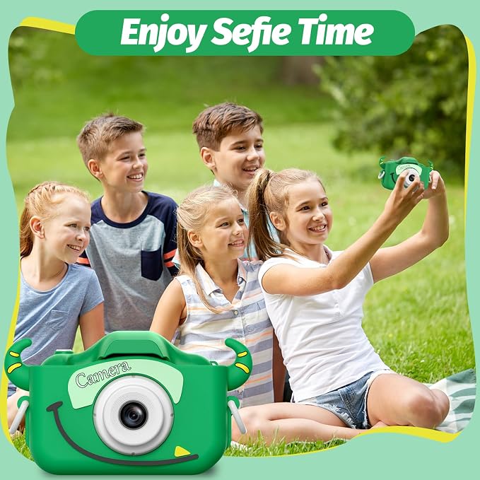 LVSSN SMART Kids Camera Toy for 3-8 Year Old Girls Boys, Children Digital Video Camcorder with Cartoon Soft Cover, Best Birthday Festival Gift for Kids